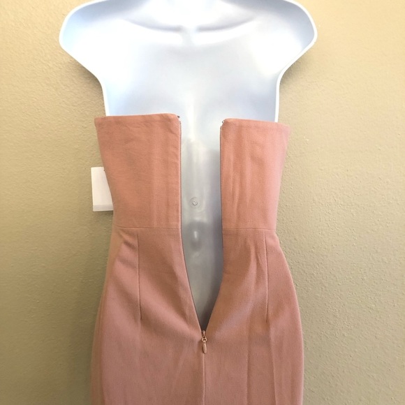 Dress the Population Women's Perla Strapless Plunge V-Neckline Midi Dress SZ XS - Picture 10 of 16